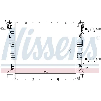 Hladnjak, hlađenje motora NISSENS NIS 64317 IC-A960E5