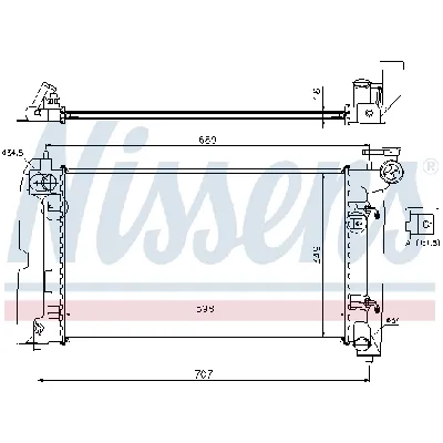 Hladnjak, hlađenje motora NISSENS NIS 646321 IC-A960DB