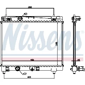 Hladnjak, hlađenje motora NISSENS NIS 64671A IC-AFE466