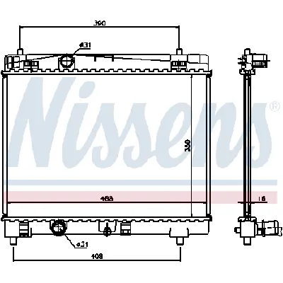 Hladnjak, hlađenje motora NISSENS NIS 64671A IC-AFE466