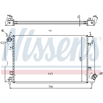 Hladnjak, hlađenje motora NISSENS NIS 64679A IC-AFE50B