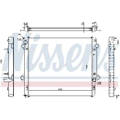 Hladnjak, hlađenje motora NISSENS NIS 646804 IC-DACF32