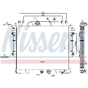 Hladnjak, hlađenje motora NISSENS NIS 646807 IC-B8BE43