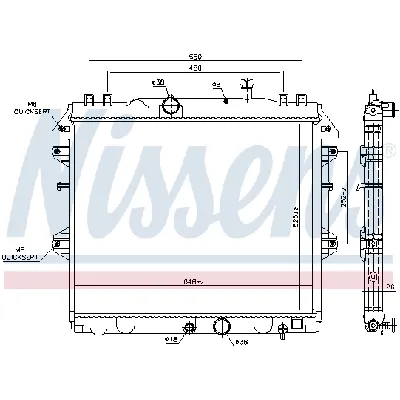 Hladnjak, hlađenje motora NISSENS NIS 646807 IC-B8BE43
