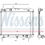 Hladnjak, hlađenje motora NISSENS NIS 64682 IC-A960CF