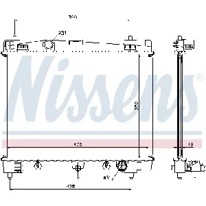 Hladnjak, hlađenje motora NISSENS NIS 64682 IC-A960CF