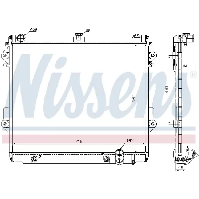 Hladnjak, hlađenje motora NISSENS NIS 646827 IC-C730F7