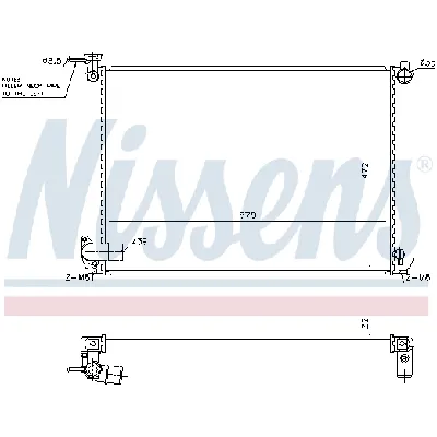 Hladnjak, hlađenje motora NISSENS NIS 646829 IC-C4A059