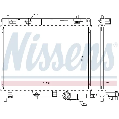 Hladnjak, hlađenje motora NISSENS NIS 646859 IC-DA5A4F