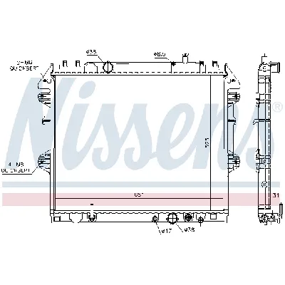 Hladnjak, hlađenje motora NISSENS NIS 646897 IC-D74237