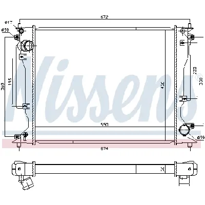 Hladnjak, hlađenje motora NISSENS NIS 646904 IC-D74253