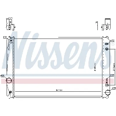 Hladnjak, hlađenje motora NISSENS NIS 646928 IC-D7423B