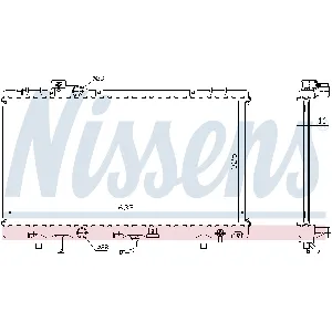 Hladnjak, hlađenje motora NISSENS NIS 647041 IC-A960C8