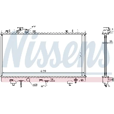 Hladnjak, hlađenje motora NISSENS NIS 647041 IC-A960C8