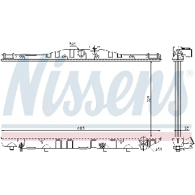Hladnjak, hlađenje motora NISSENS NIS 64725 IC-364771