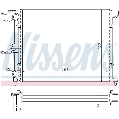 Hladnjak, hlađenje motora NISSENS NIS 651711 IC-A35980
