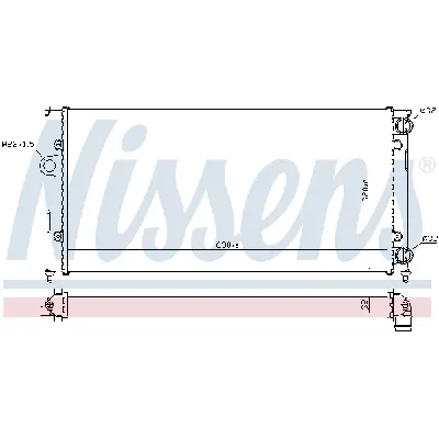 Hladnjak, hlađenje motora NISSENS NIS 651931 IC-9DD608