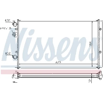 Hladnjak, hlađenje motora NISSENS NIS 65248 IC-A960AB