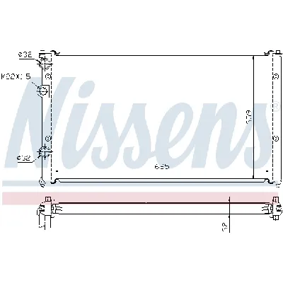 Hladnjak, hlađenje motora NISSENS NIS 652551 IC-A960A7