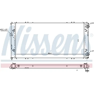 Hladnjak, hlađenje motora NISSENS NIS 652681 IC-9DD60B