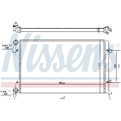 Hladnjak, hlađenje motora NISSENS NIS 65277 IC-A960A4
