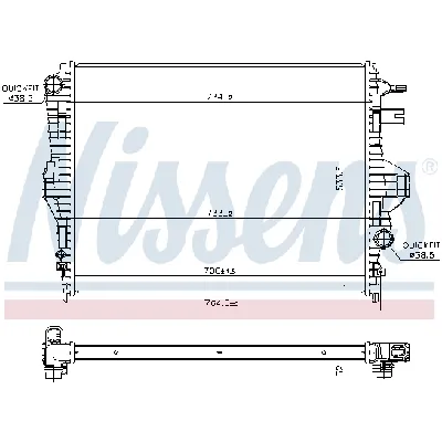 Hladnjak, hlađenje motora NISSENS NIS 65297 IC-D149AE
