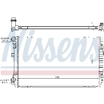 Hladnjak, hlađenje motora NISSENS NIS 65303 IC-C7345B