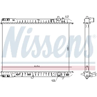 Hladnjak, hlađenje motora NISSENS NIS 666230 IC-DACF4B