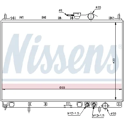 Hladnjak, hlađenje motora NISSENS NIS 66628 IC-472855