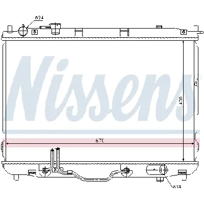 Hladnjak, hlađenje motora NISSENS NIS 66634 IC-9D28AA