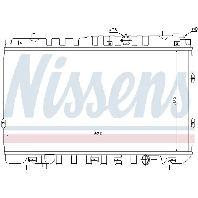 Hladnjak, hlađenje motora NISSENS NIS 66680 IC-AFE4B5