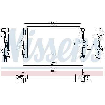 Hladnjak, hlađenje motora NISSENS NIS 66698 IC-A96096