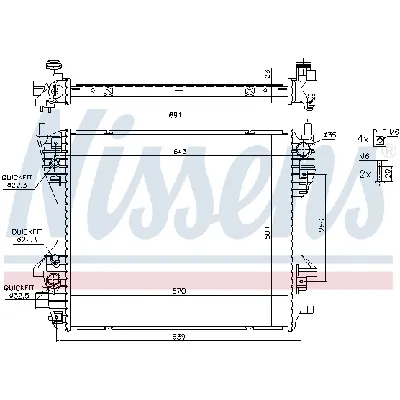 Hladnjak, hlađenje motora NISSENS NIS 66709 IC-DED99E