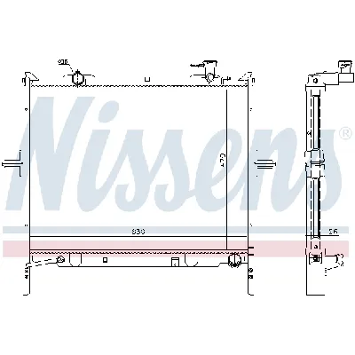 Hladnjak, hlađenje motora NISSENS NIS 66767 IC-DACF4D