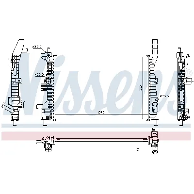 Hladnjak, hlađenje motora NISSENS NIS 66860 IC-DA5A68