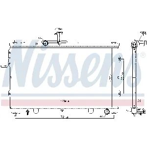 Hladnjak, hlađenje motora NISSENS NIS 67097 IC-D1333A