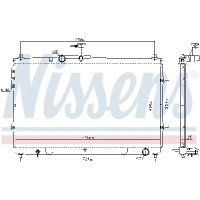 Hladnjak, hlađenje motora NISSENS NIS 67097 IC-D1333A