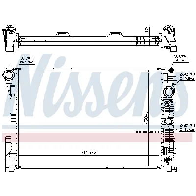Hladnjak, hlađenje motora NISSENS NIS 67101 IC-B8BE61