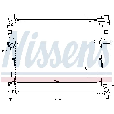 Hladnjak, hlađenje motora NISSENS NIS 67106 IC-A96084