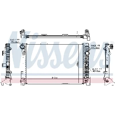 Hladnjak, hlađenje motora NISSENS NIS 67168 IC-B65CCA