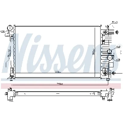 Hladnjak, hlađenje motora NISSENS NIS 67174 IC-C0ECA1