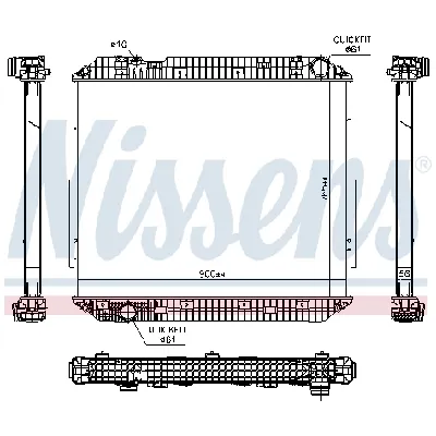 Hladnjak, hlađenje motora NISSENS NIS 671780 IC-E4A5A4