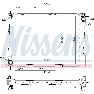 Hladnjak, hlađenje motora NISSENS NIS 67284 IC-A96081