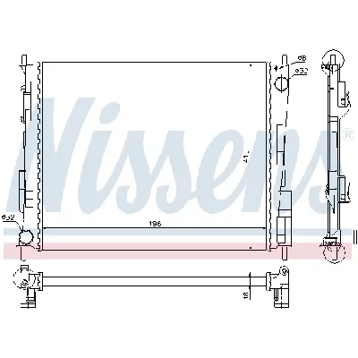 Hladnjak, hlađenje motora NISSENS NIS 67285 IC-AFE4FA