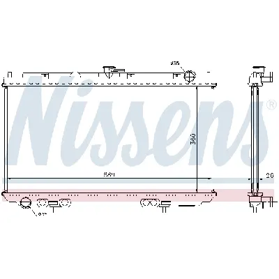 Hladnjak, hlađenje motora NISSENS NIS 67349A IC-A3599A