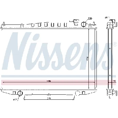 Hladnjak, hlađenje motora NISSENS NIS 67356 IC-A3599E