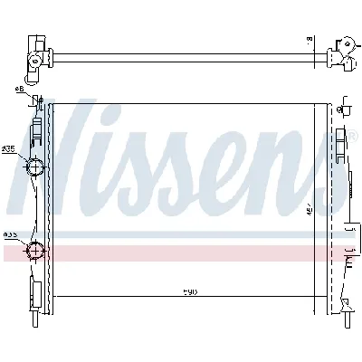 Hladnjak, hlađenje motora NISSENS NIS 67368 IC-DA5A6B