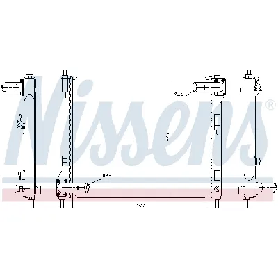 Hladnjak, hlađenje motora NISSENS NIS 67370 IC-C672D1