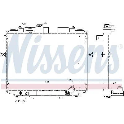 Hladnjak, hlađenje motora NISSENS NIS 67497 IC-9D28CE