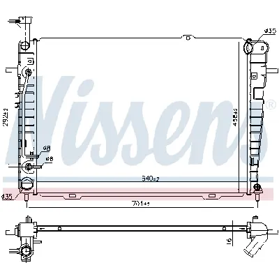 Hladnjak, hlađenje motora NISSENS NIS 675015 IC-D6987B